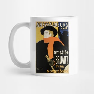 AMBASSADEURS Aristide Bruant Cabaret Singer 1892 by Henri de Toulouse-Lautrec Mug